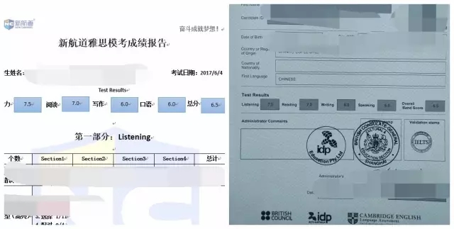 成績單